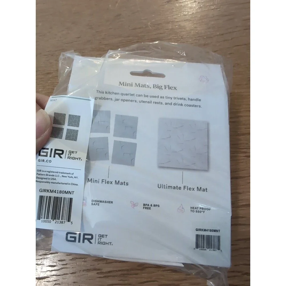 Gir Mini Flex Mats 4 Pack Mint Green Platinum Grade Silicone